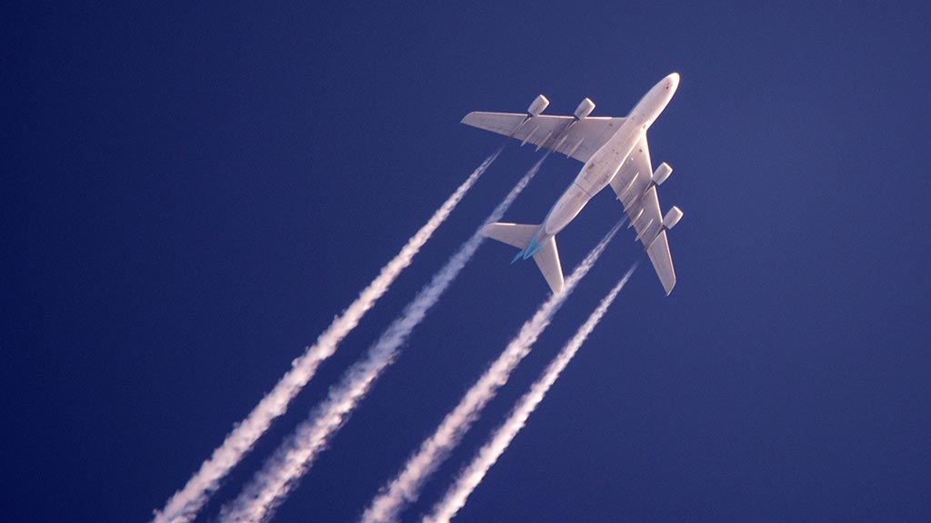 airplane flying overhead