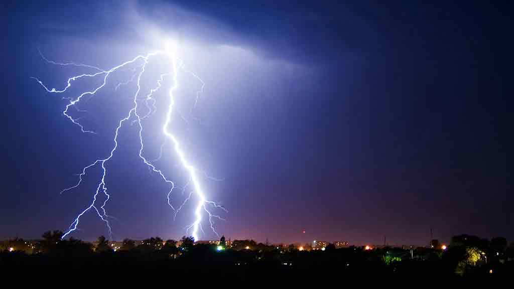 lightning bolt testing surge protector