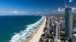 gold coast beach and buildings