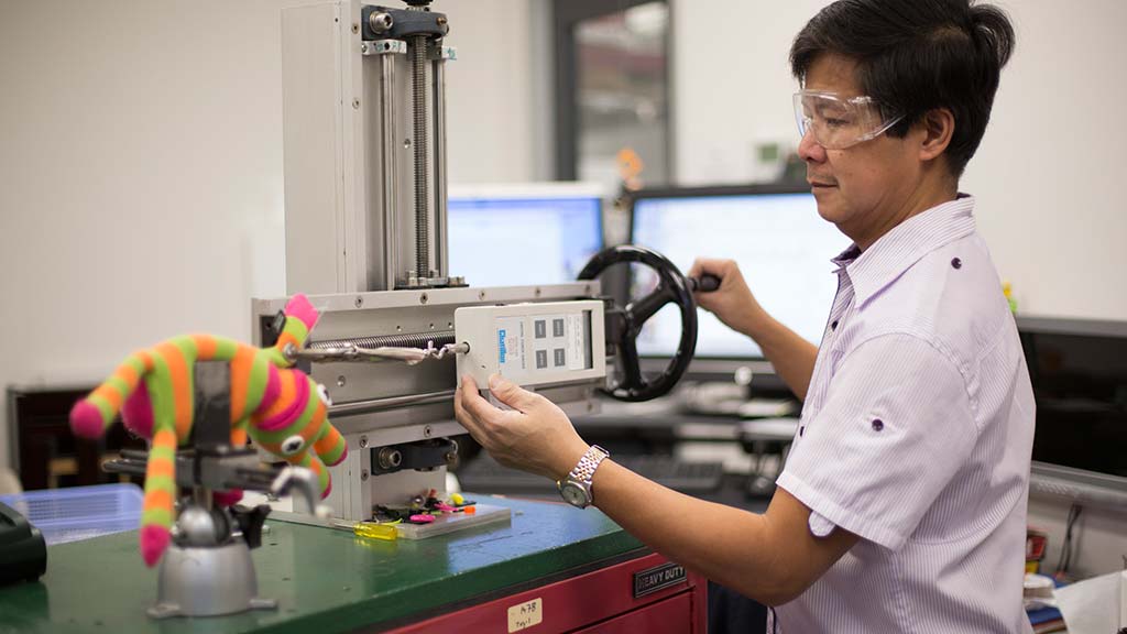 Antonio in toy lab lead