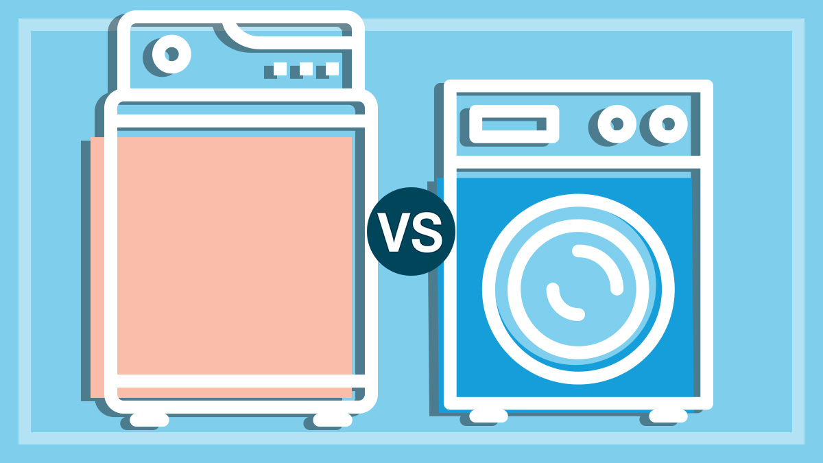 illustration of top loader vs front loader
