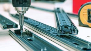 using drill to make drawer