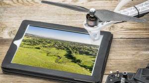 drone on table with tablet