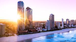 gold coast skyline at dusk