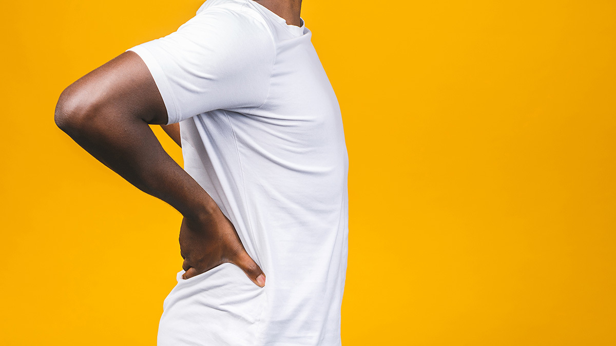 person with back pain