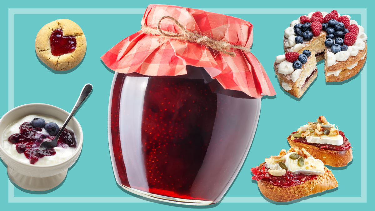 jam jar jam drops yoghurt sponge cake toasted sandwich