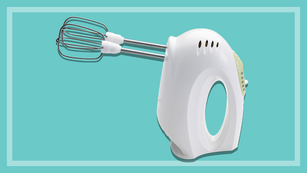 white hand mixer