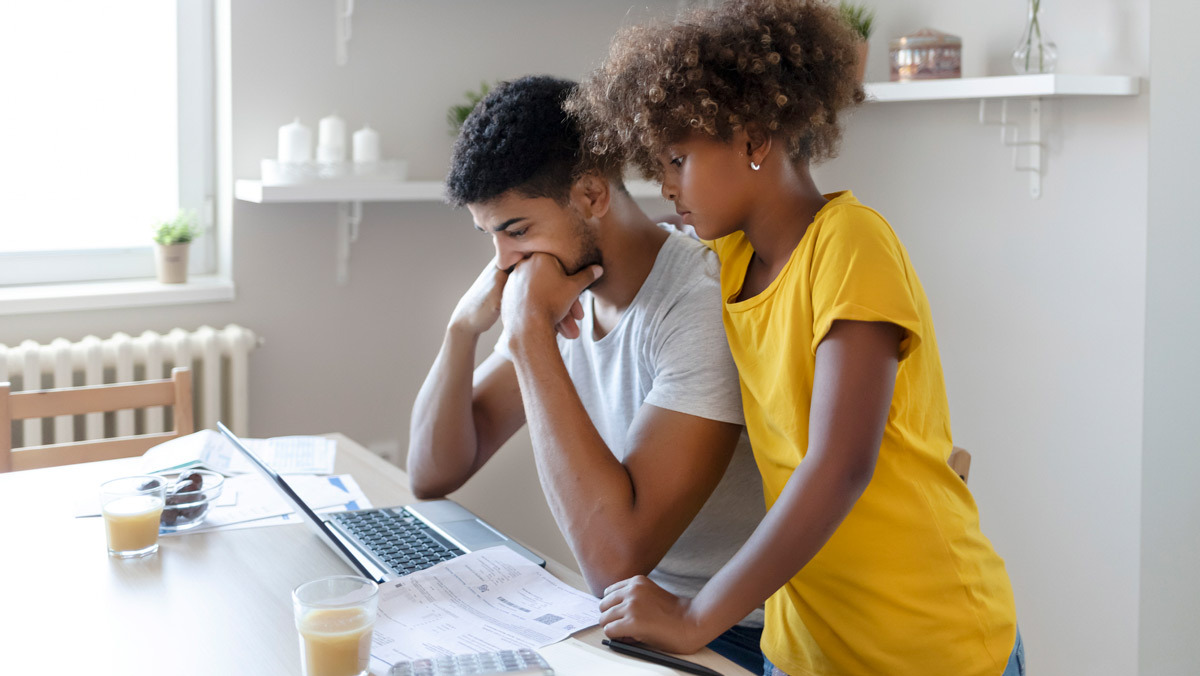 worried family about increasing debt lead