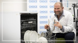 Choice tester Ash Iredale stacking cutlery in dishwasher