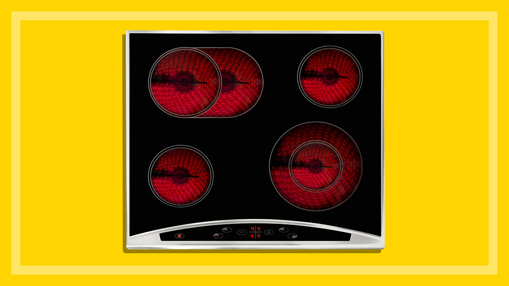 induction cooktop with four elements on