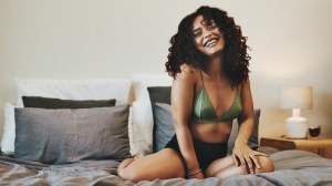 woman wearing period underwear lead