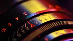closeup image of camera lens