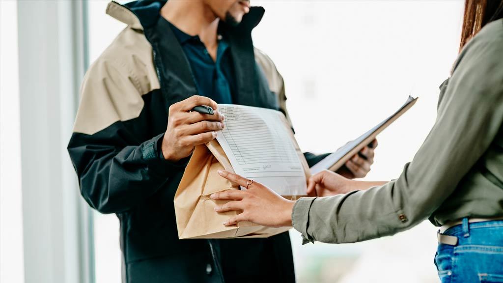 food delivered at front door
