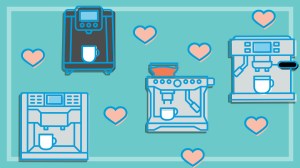 illustration of different types of coffee machines