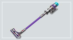 Dyson Gen5detect stick vacuum on a grey background