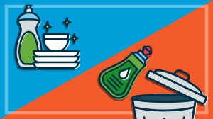 illlustration of best and worst dishwashing liquids