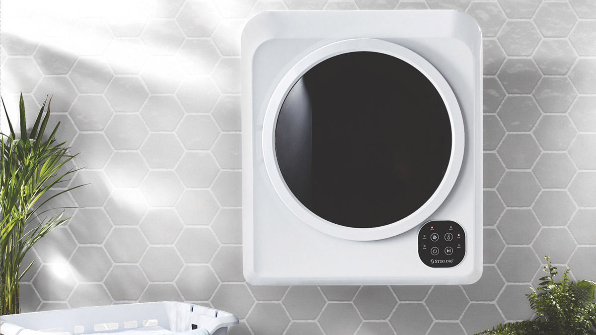 aldi stirling vented dryer in a modern laundry