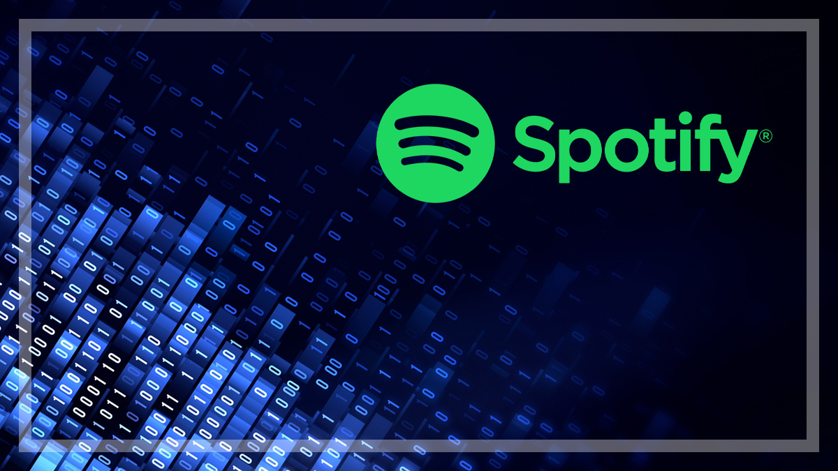 spotify logo data concept background