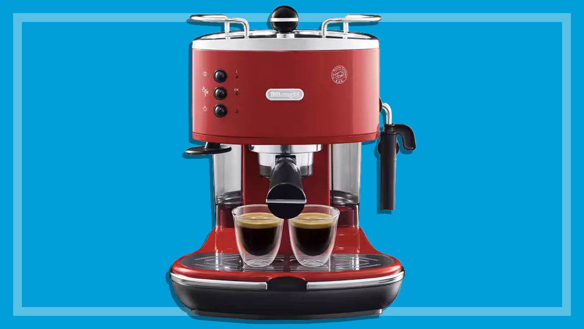 gloss red delonghi icona coffee machine