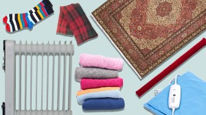 electric heater wheat bag rug jumpers socks door snake electric blanket