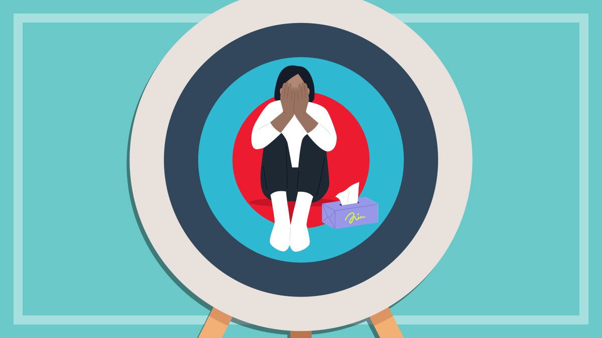 upset person inside a target