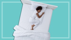 woman sleeping on bed doona