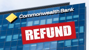 commonwealth bank building with refund stamp